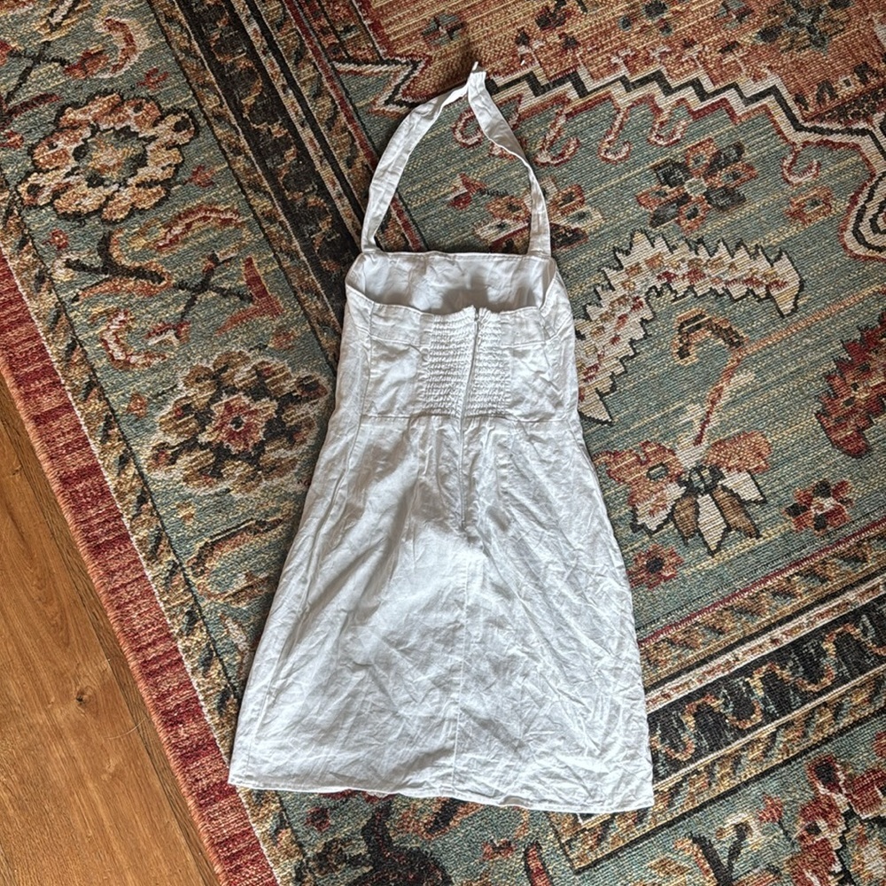 Abercrombie & Fitch Linen Blend Halter Mini Dress - Picture 7 of 7